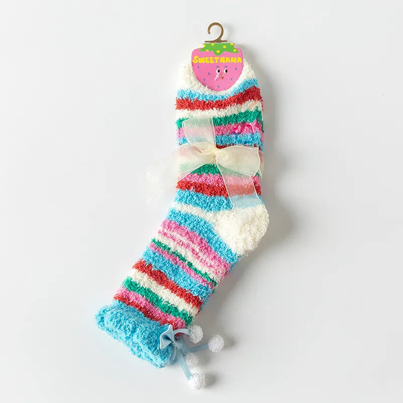 Sweet Women's Multicolor Polyester Ankle Socks 1 Piece