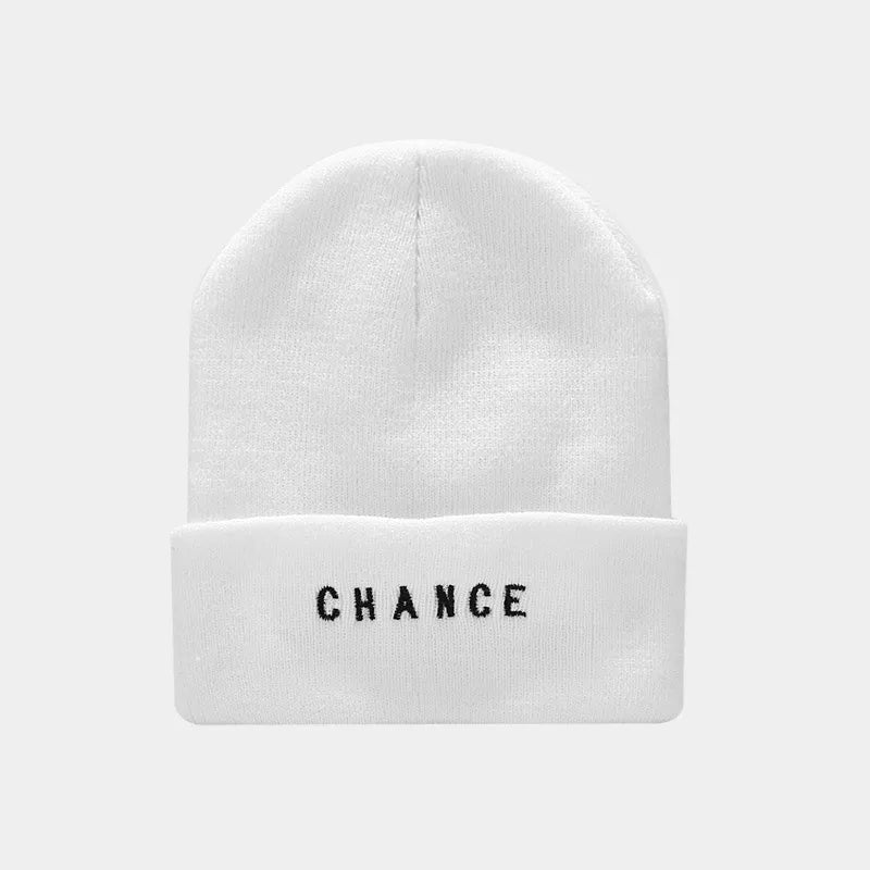 women's fashion letter rose embroidery crimping wool cap