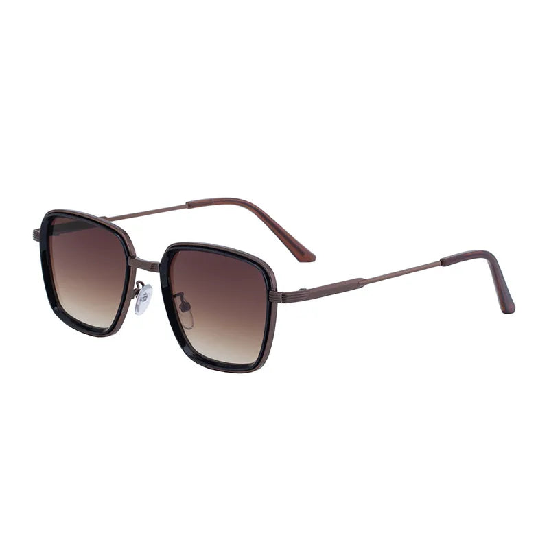Casual Streetwear Solid Color Pc Square Full Frame Men's Sunglasses