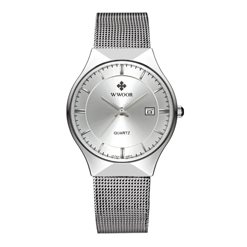 Hold love 8016 watch men's watch mesh quartz calendar waterproof simple men's watch wholesale watch