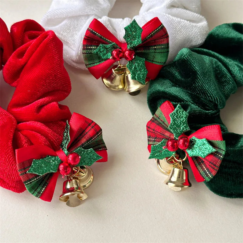 Christmas Nordic Style Modern Style Women's Solid Color Bell Hair Tie