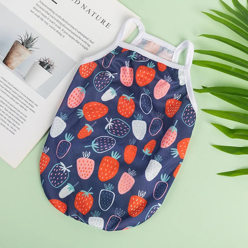 cute sweet polyester cartoon fruit pet clothing