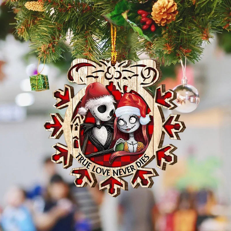 Christmas Fashion Cartoon Wood Party Hanging Ornaments