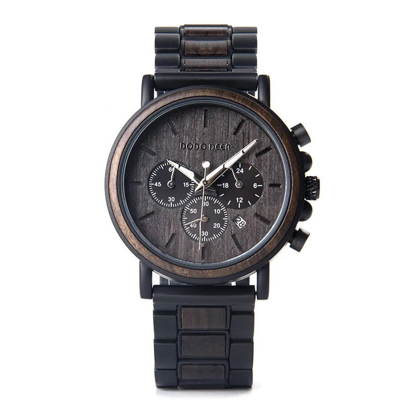 Business Color Block Double Side Snaps Electronic Men's Watches