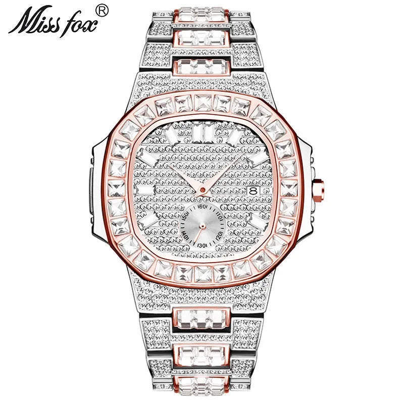 Fashion Geometric Butterfly Double Snap Quartz Men's Watches