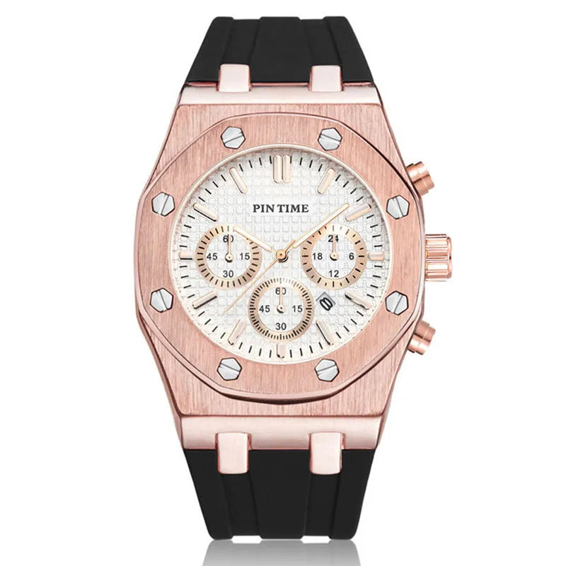 Casual Color Block Buckle Quartz Women's Watches