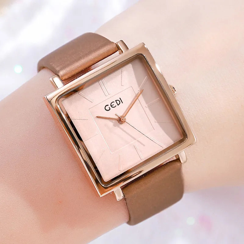 Simple Style Solid Color Buckle Quartz Watch Women's Watches