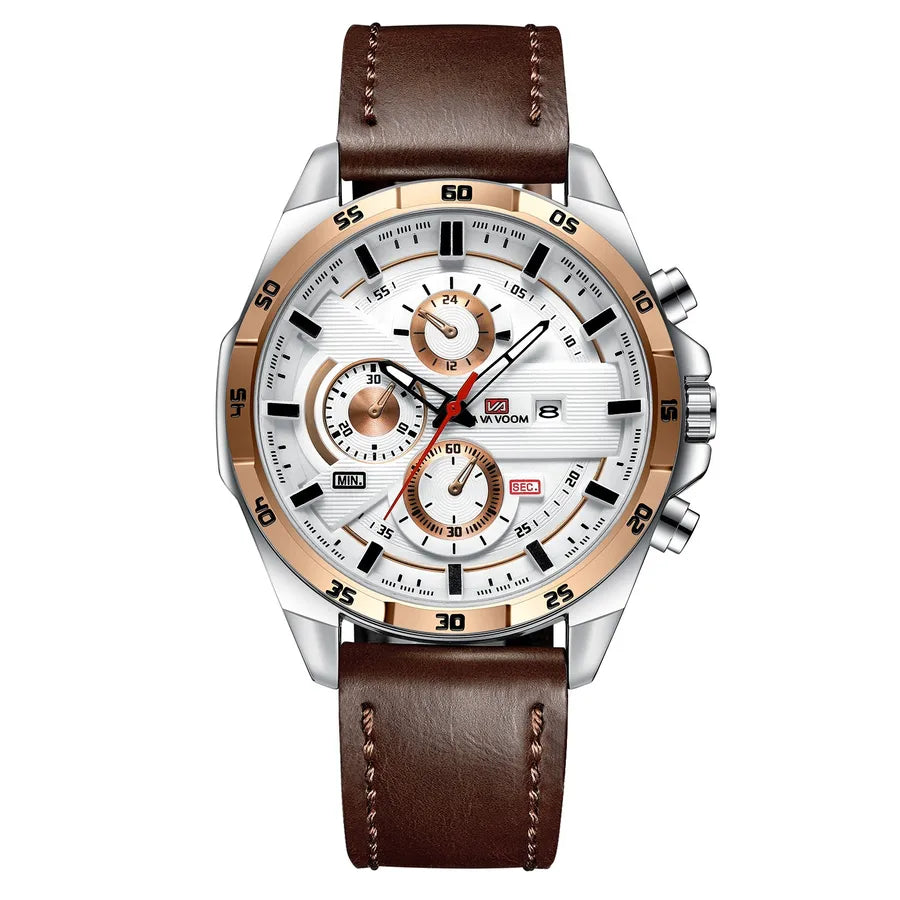 fashion geometric buckle quartz men's watches