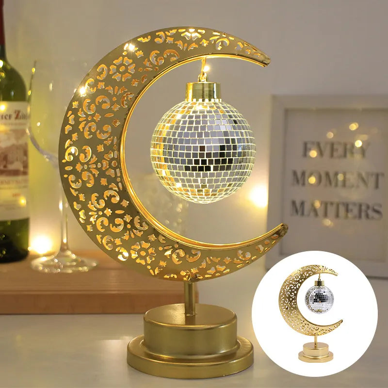 Casual Romantic Simple Style Moon Plastic Iron Indoor Party Night Lights Led Lights Night Lights