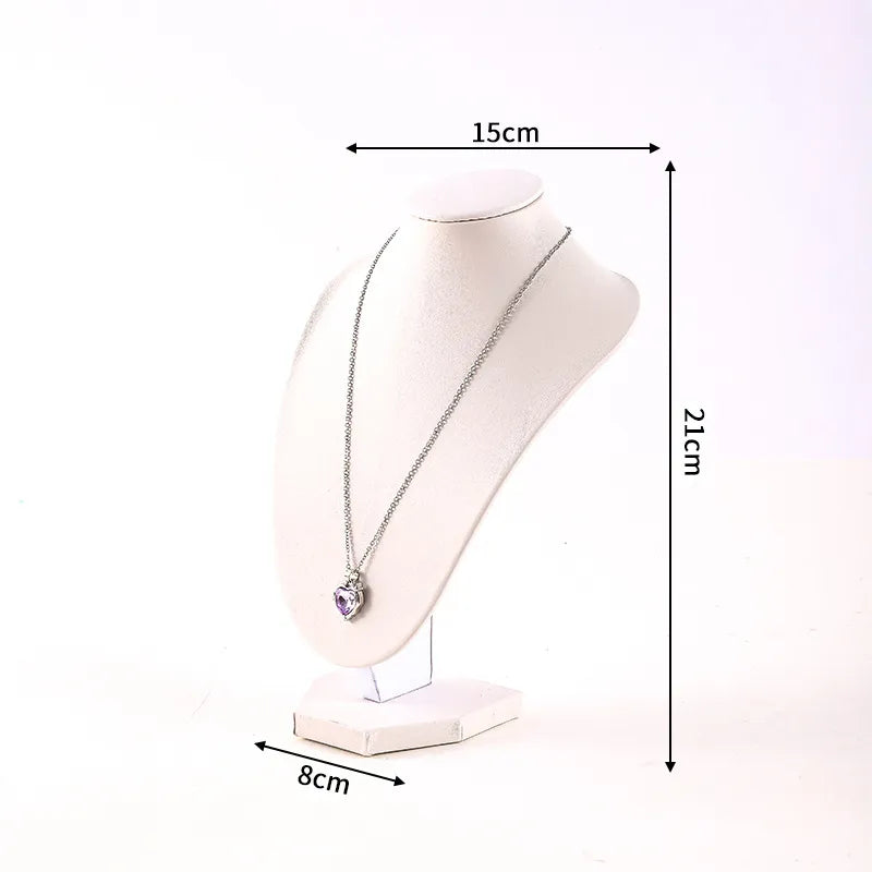 1 Piece PU velvet Classic Style Solid Color Jewelry Display Bust
