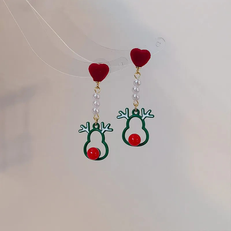 Handmade Christmas Festive Tassel Earrings Original Design Geometric Pattern Zinc Alloy Women's Jewelry Accessories Ear Jewelry
