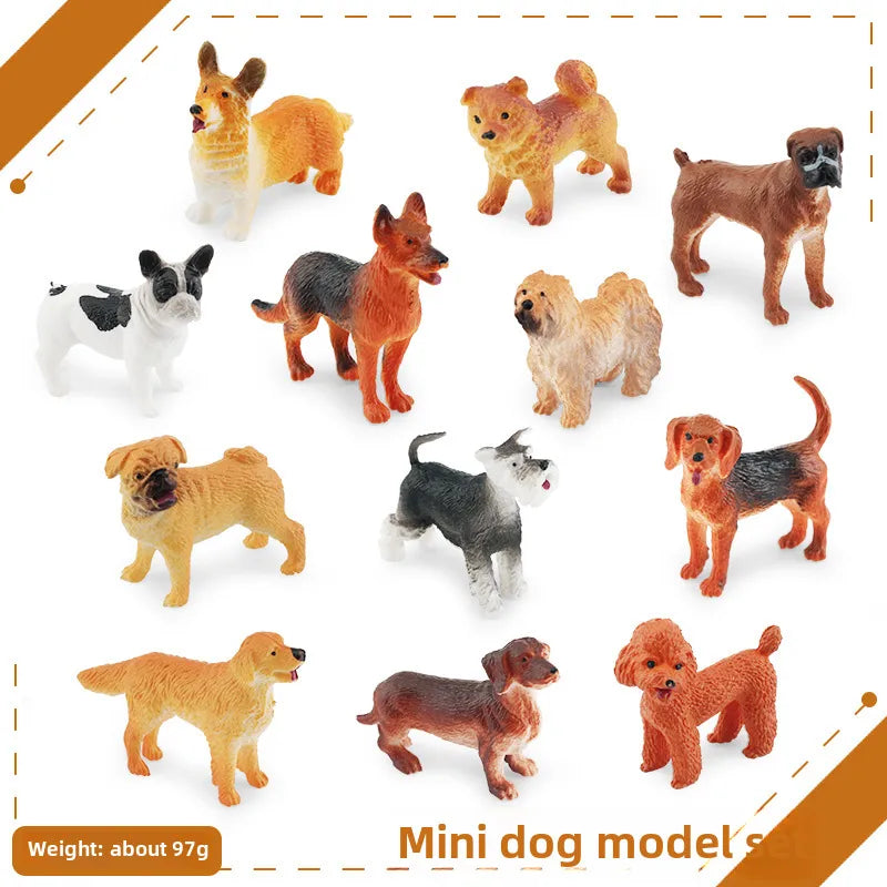 simulation mini farm poultry chicken duck goose cow gold small animal miniature model sand table ornaments wholesale
