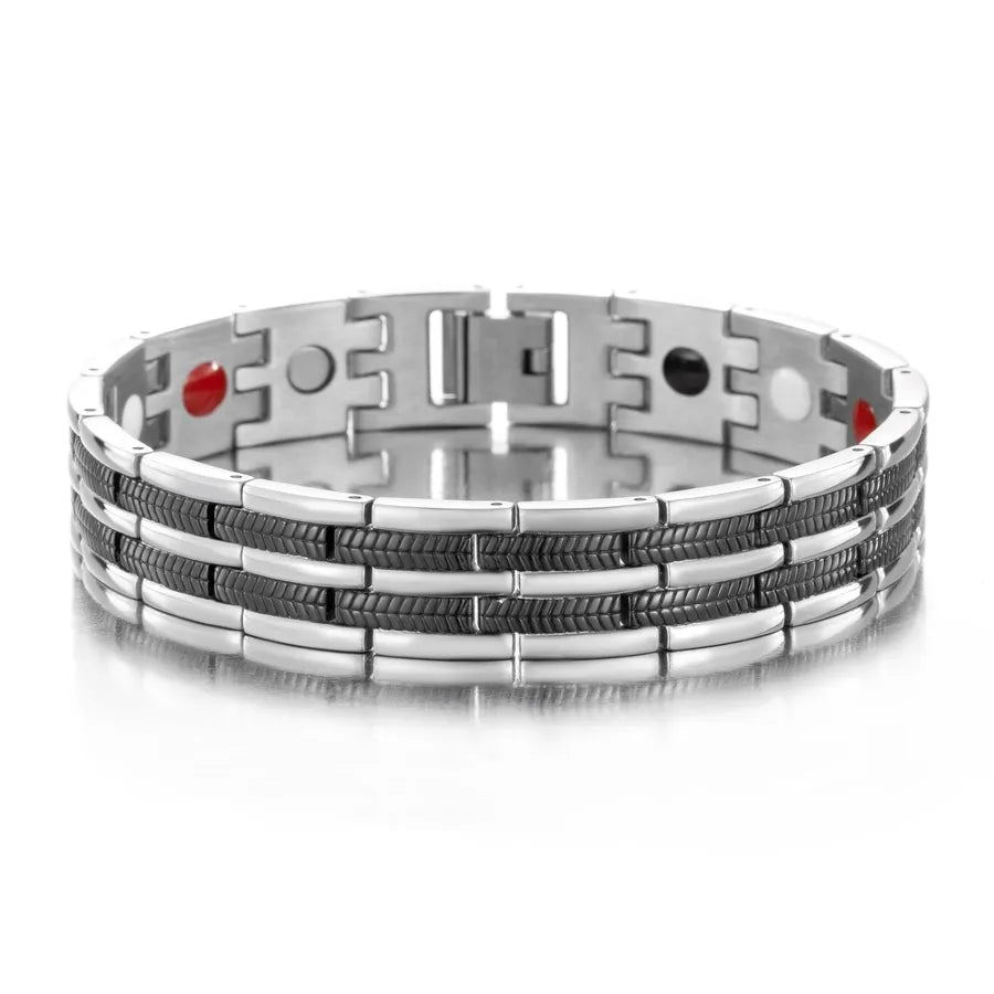 simple style geometric titanium steel plating bracelets