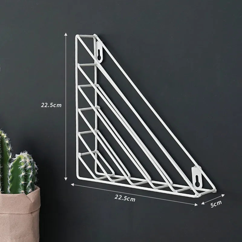 Simple Style Classic Style Triangle Metal Iron Bookshelf Wall Art
