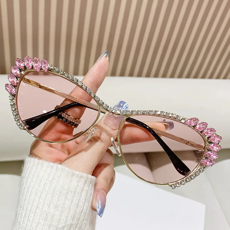 Elegant Hawaiian Geometric Ac Special-Shaped Mirror Full Frame Women's Sunglasses