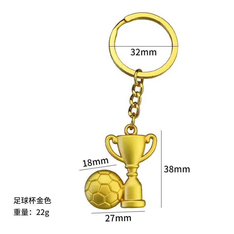 fashion football alloy unisex keychain 1 piece