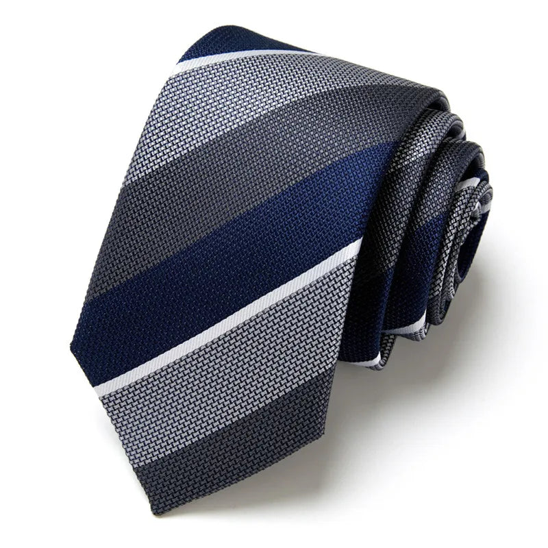 casual geometric waves polyester polyester yarn men's tie