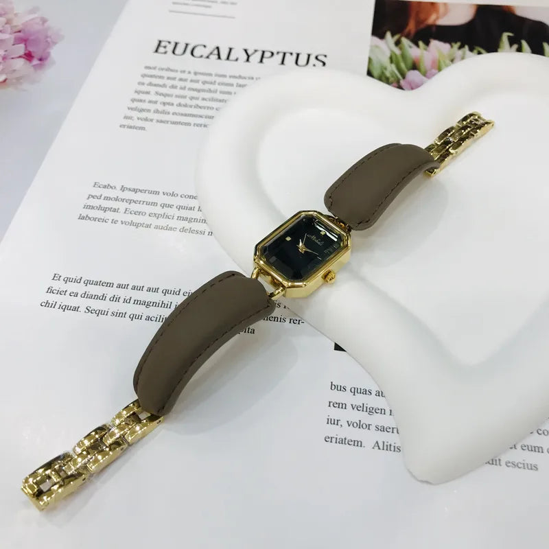 Streetwear Color Block Jewelry Buckle Quartz Watch Women's Watches