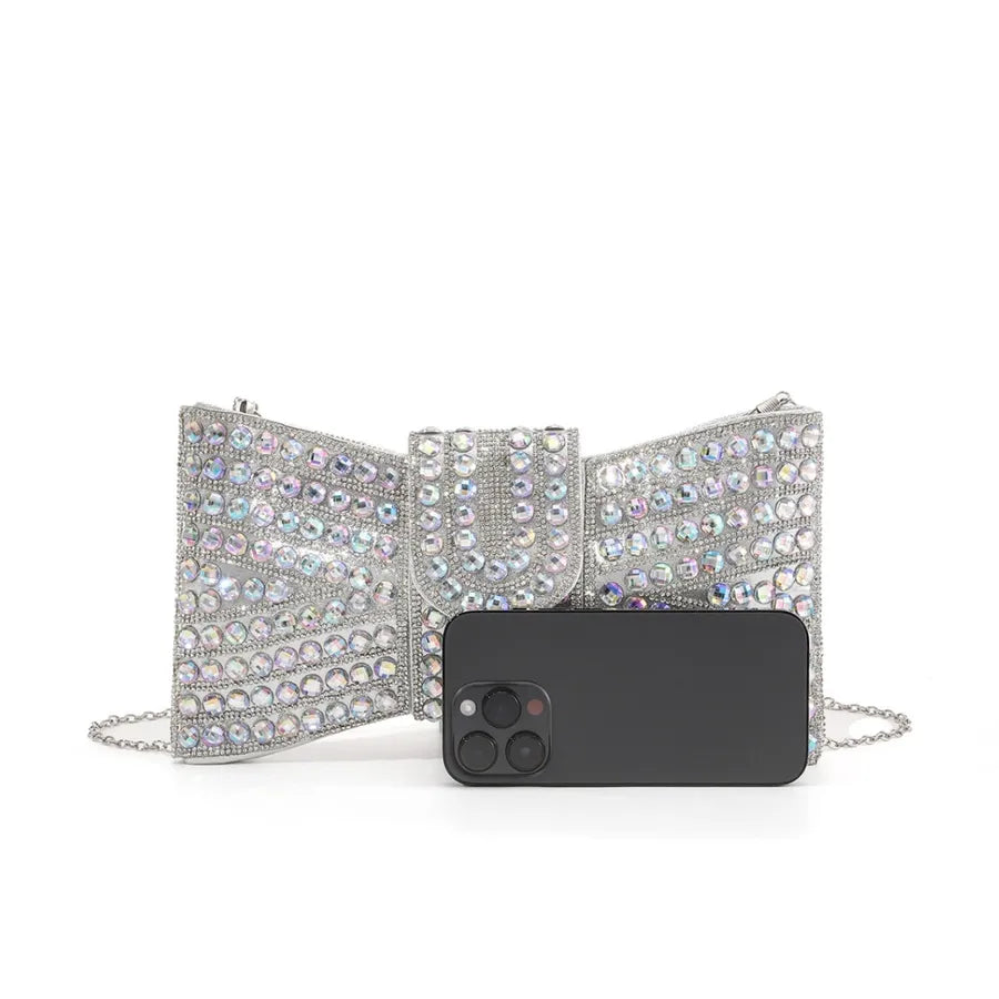 Glass Bow Knot Bow Type Evening Bags