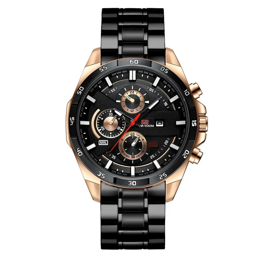 fashion geometric buckle quartz men's watches