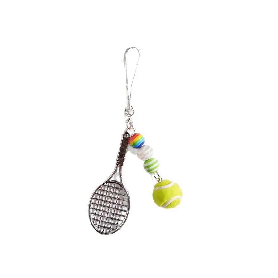 Creative Badminton Keychain Sports Keyring Pendant Jewelry Key Rope Mini Racket Hanging Charm Unisex Wedding Graduation Birthday