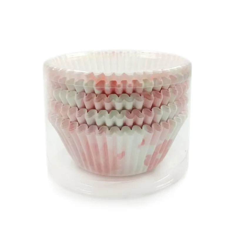 Simple Style Rainbow Heart Shape Solid Color Anti-oil paper Bakeware cake cups