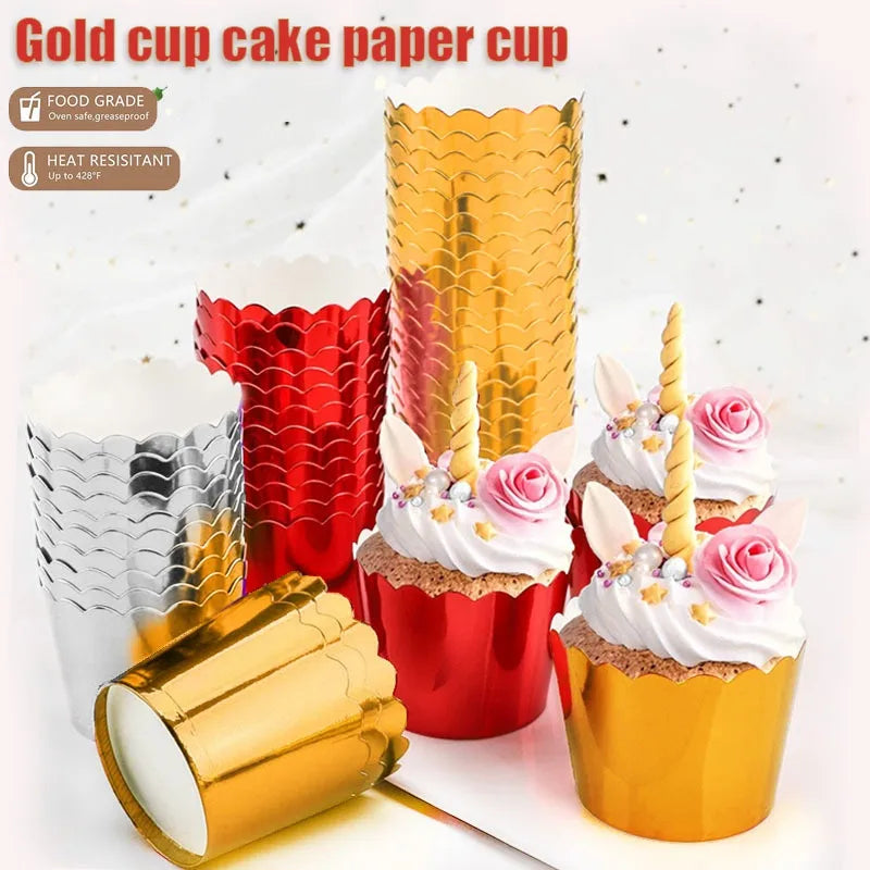 Simple Style Solid Color PE Paper cake cups