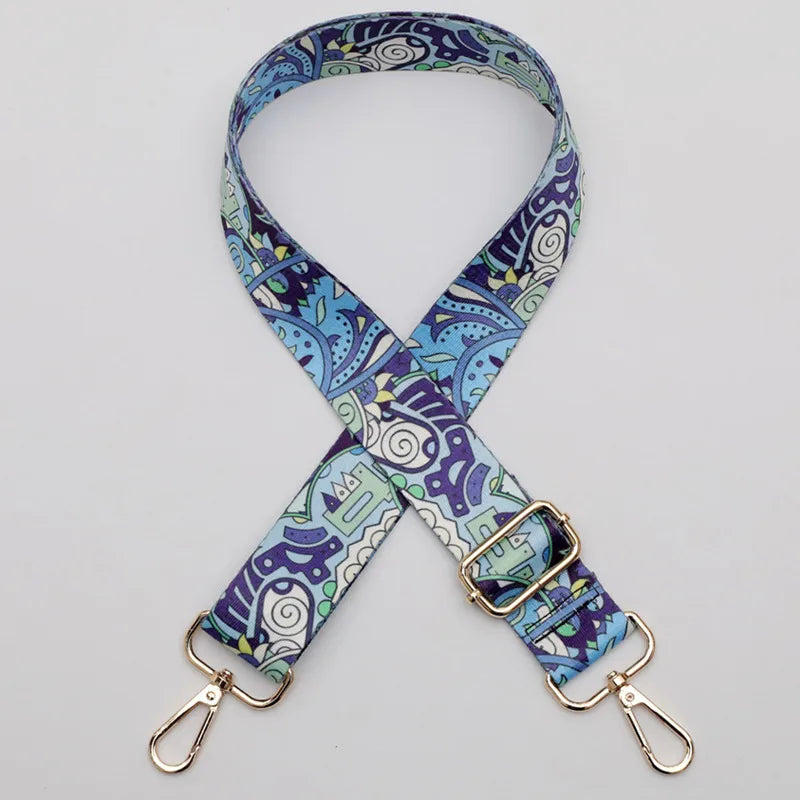 Polyester Stripe Lingge Leopard Bag Strap