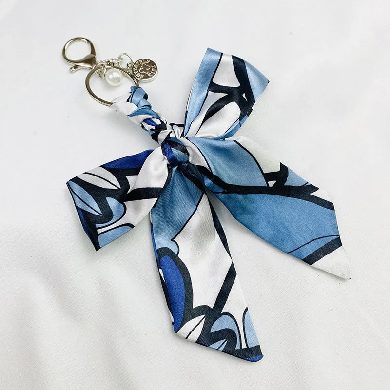 Sweet Simple Style Bow Knot Cloth Metal Unisex Bag Pendant Keychain