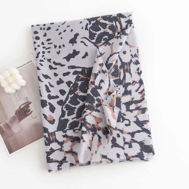 Women's Sweet Leopard Polyester Scarf