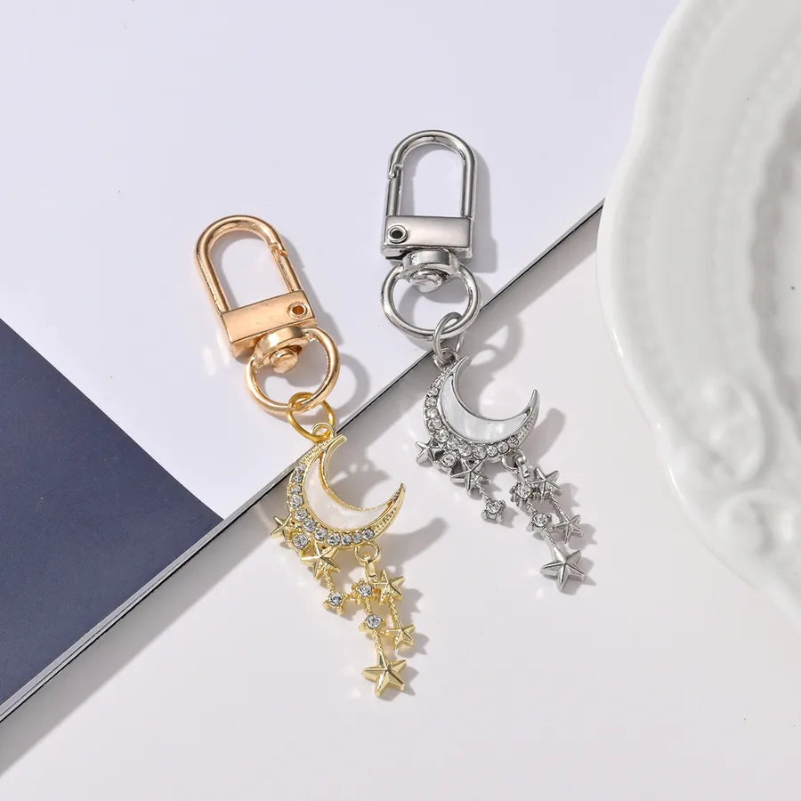 Simple Style Classic Style Star Moon Alloy Asymmetrical Keychain