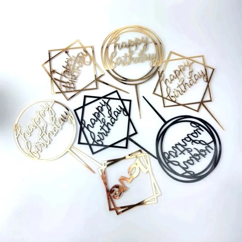 Christmas Casual Letter Heart Shape Arylic Birthday Cake Decorating Supplies Cake Decorating Supplies