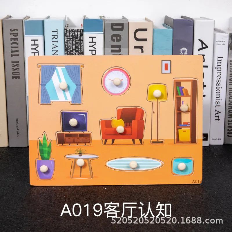 children 's education wooden toys numbers alphabet fruit intelligence building blocks 1 set