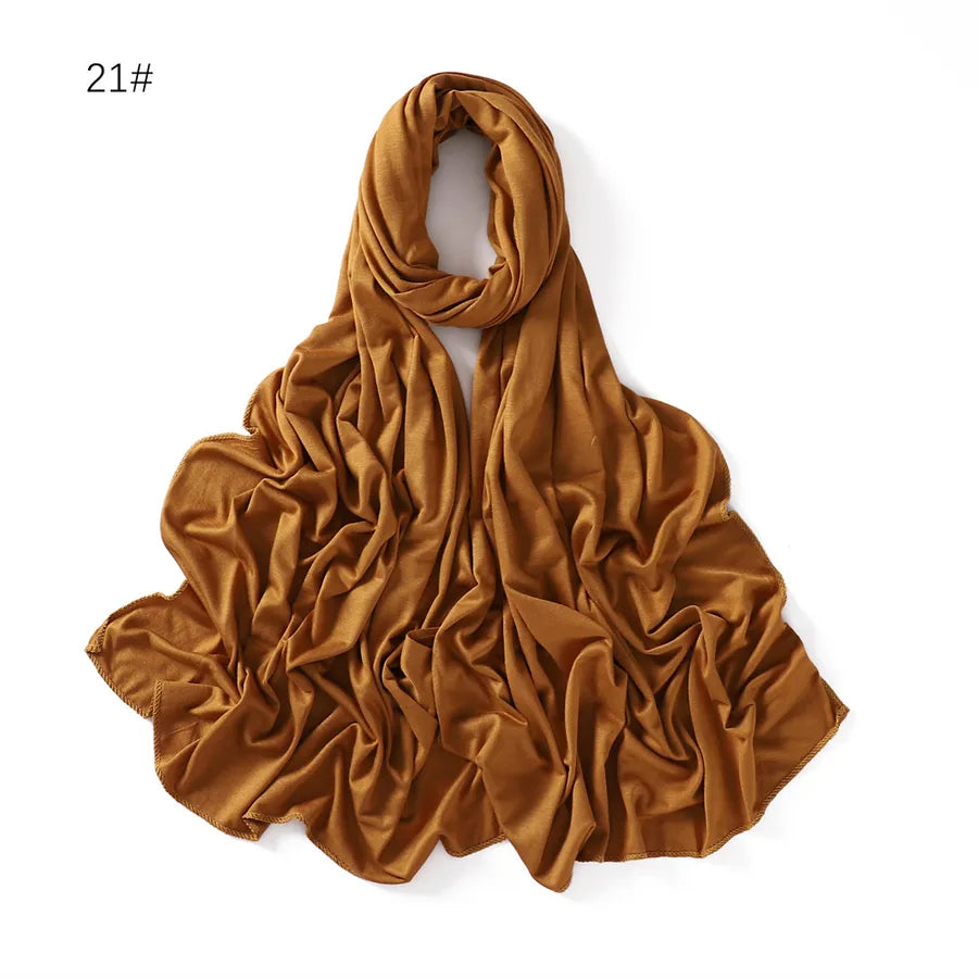 women's basic solid color mercerized cotton modal cotton linen scarves