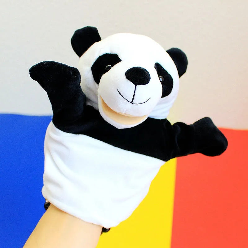 Can open mouth cartoon animal plush hand puppet parent-child toy mouth can move a variety of styles  spot mixed batch