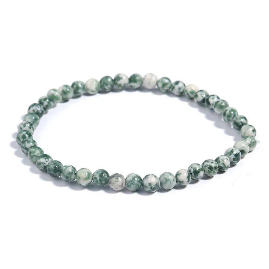 Explosions 4mm Natural Stone Mini Energy Bracelet Women's Gone Beads Semi-precious Stacked Jewelry Bracelet