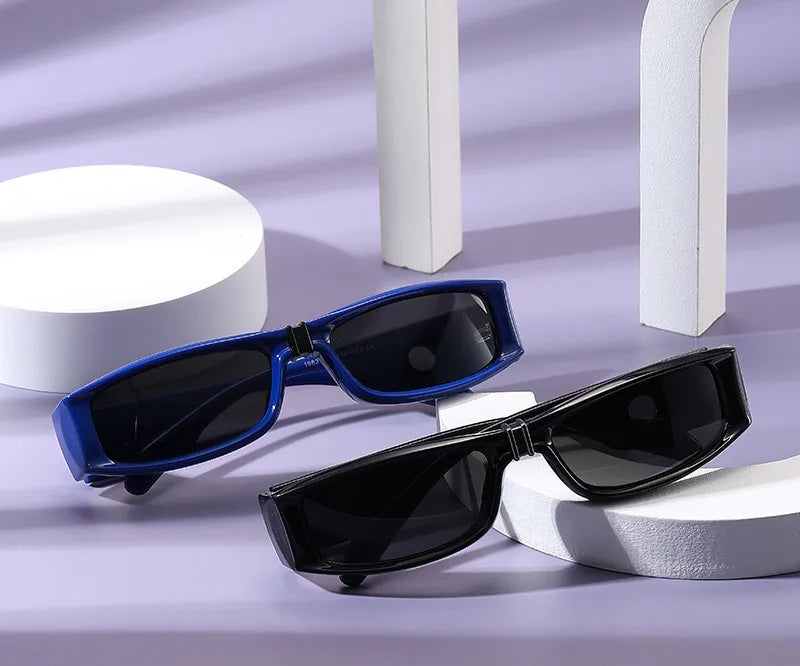 simple style streetwear geometric pc square full frame men's sunglasses