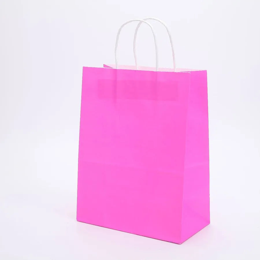 Hand-held paper bag spot Square bottom Kraft paper bag take-out packaging gift packaging bag color shopping bag