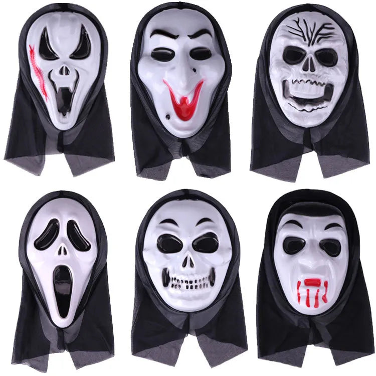 Halloween horror mask party masquerade whole person grimace scream pullover mask skeleton ghost mask
