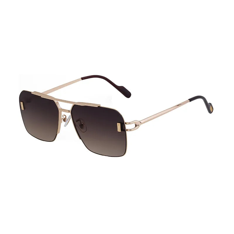 Simple Style Solid Color Pc Square Full Frame Men's Sunglasses