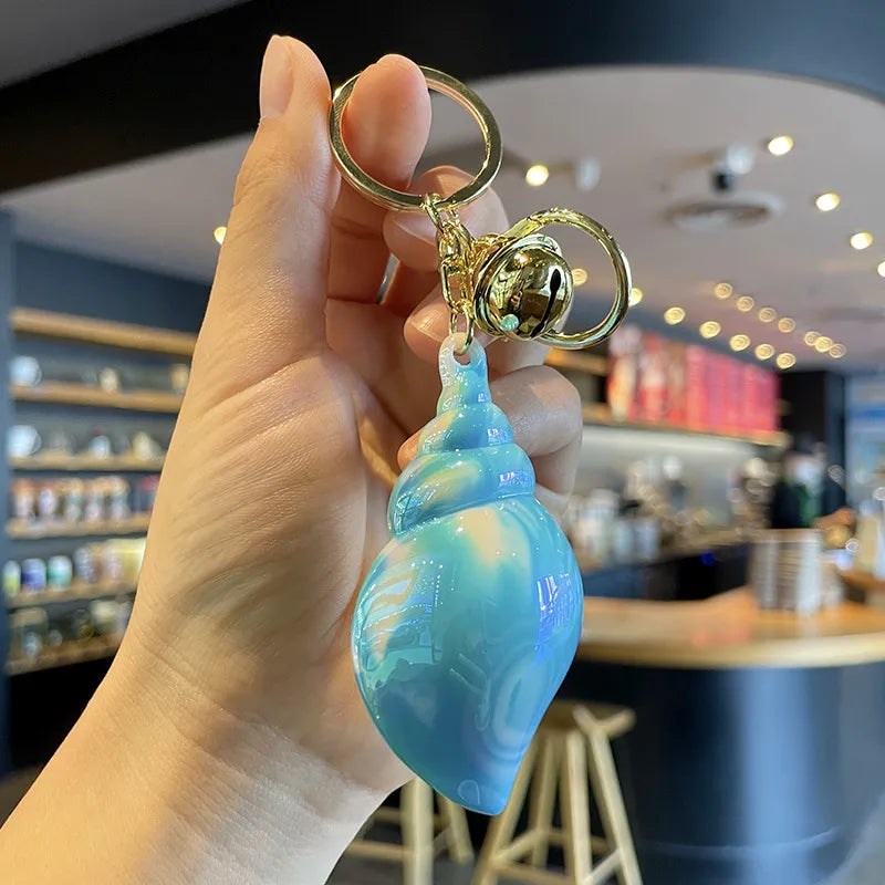 Cute Conch Arylic Alloy Unisex Keychain