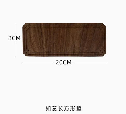 Walnut Jewelry Display Stand Copper Bottom Conical Ring Holder Bracelet Necklace Bracket Shooting Props Ornament Showcase