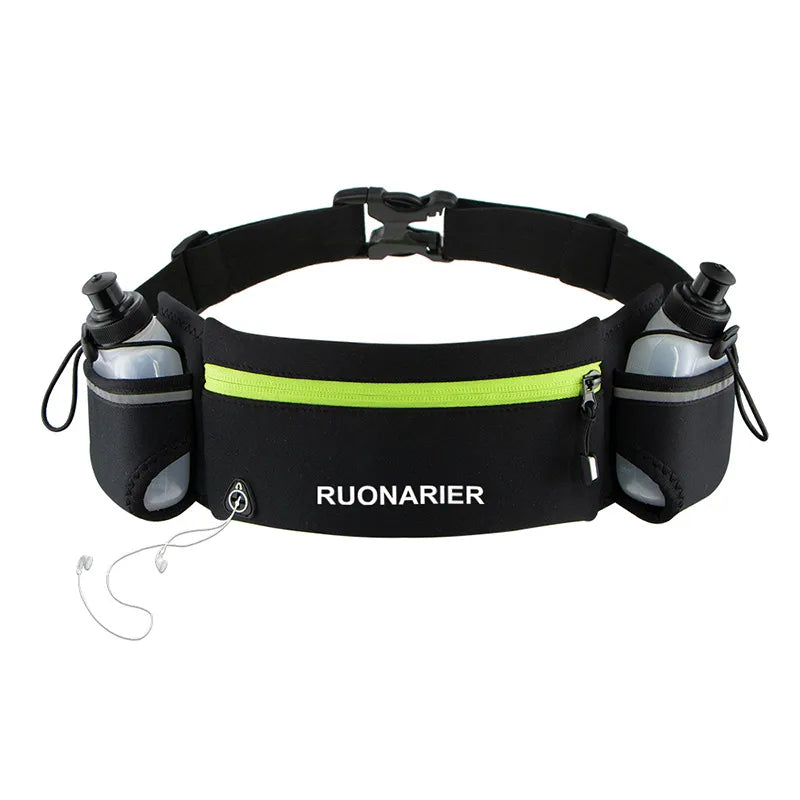 Running waist bag men and women with double kettle bag with sports fitness fashion belt outdoor marathon  wholesale