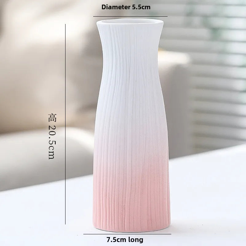 Simple Modern Star Ceramic Vase Ornaments Living Room White Porcelain Fresh Dried Flower Creative Ceramic Flower Set