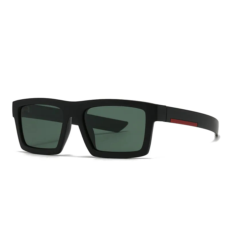 Modern Style Classic Style Solid Color PC Polarized Light Tinted Lenses Square Full Frame Men's Sunglasses