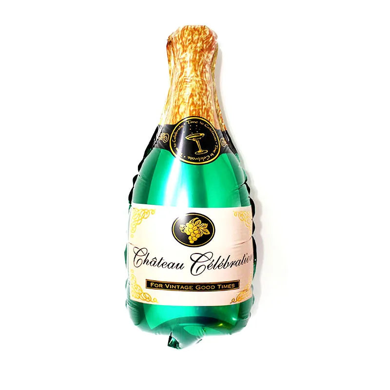 cute exaggerated romantic beer wine glass wine bottle aluminum film party birthday festival balloons