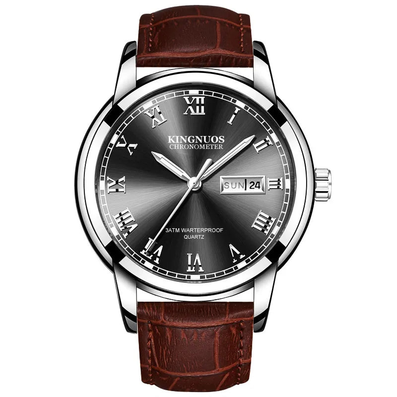 casual solid color double side snaps quartz men's watches