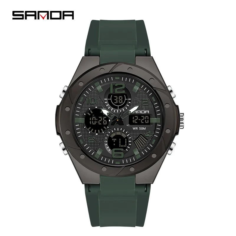 modern style solid color electronic men's watches