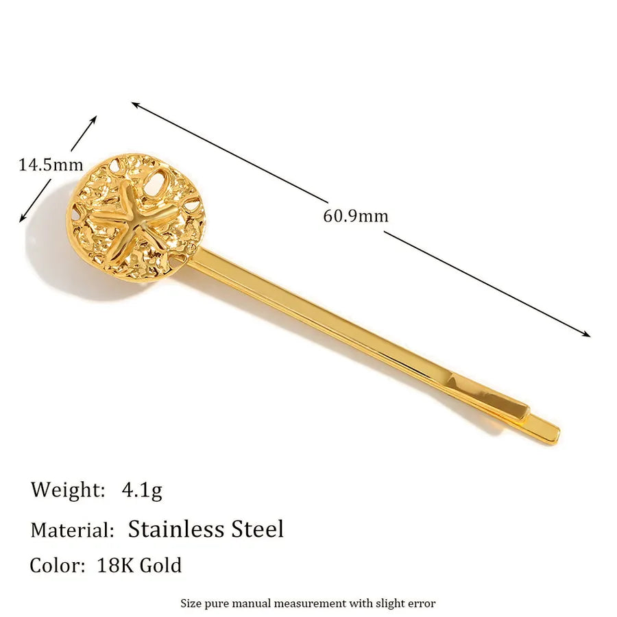 Vacation Classic Style Women's Solid Color 304 Stainless Steel Plating Hair Clip