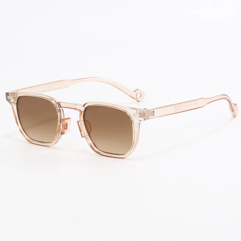 classic style solid color ac square full frame men's sunglasses